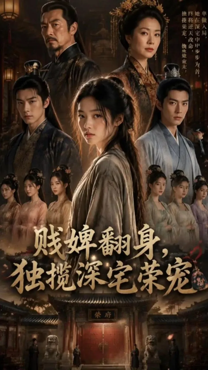 被金币环绕的女孩，欲望与代价的暗色海报